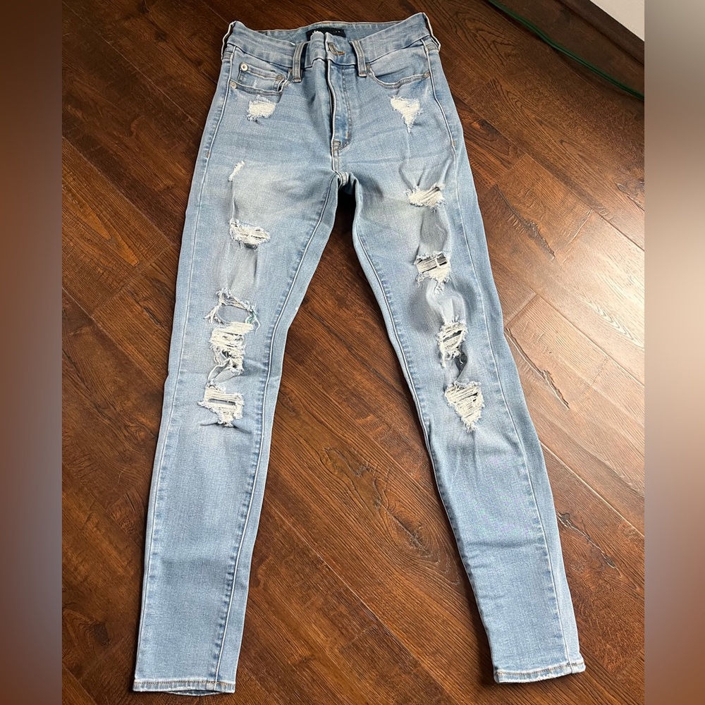 Distressed jeans
